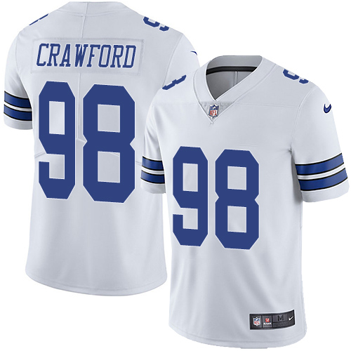Nike Cowboys #98 Tyrone Crawford White Men's Stitched NFL Vapor Untouchable Limited Jersey - Click Image to Close